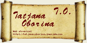 Tatjana Oborina vizit kartica